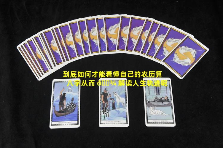 到底如何才能看懂自己的农历算八字从而 🌾 解读人生轨迹呢